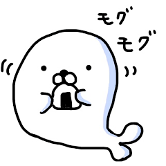 [LINEスタンプ] おにぎり大好きアザラシ