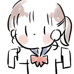 [LINEスタンプ] 幼なじみの麻琴ちゃん