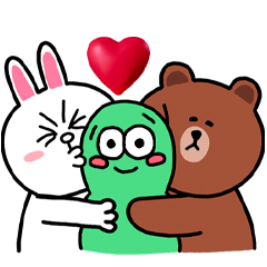 [LINEスタンプ] 緑ちゃんxBROWN ＆ FRIENDSの画像（メイン）