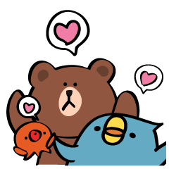 [LINEスタンプ] ペンギンドンドン ＆ BROWN ＆ FRIENDS