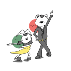 [LINEスタンプ] うさぎチャンとくま