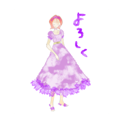 [LINEスタンプ] 水彩女の子スタンプ2
