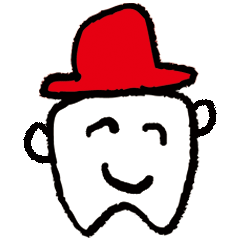[LINEスタンプ] 赤い帽子をかぶった歯001