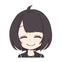 [LINEスタンプ] 制服黒髪ボブ子ちゃん