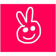 [LINEスタンプ] 個性派カラフルうさぎ
