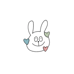 [LINEスタンプ] うさぎのつめあわせ (English)