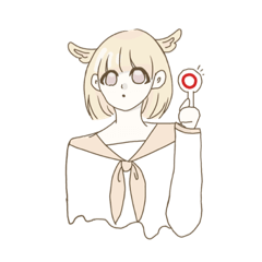 [LINEスタンプ] 表情筋硬い子