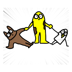 [LINEスタンプ] チンアナゴと犬と鳥のスタンプ