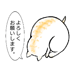 [LINEスタンプ] 全力猫背