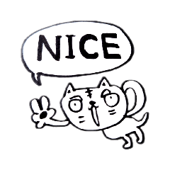 [LINEスタンプ] 猫藤ねこ太のペン落書き〜ENGLISH〜