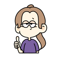 [LINEスタンプ] センター分けの女の子