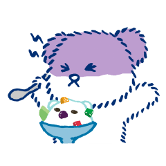 [LINEスタンプ] ふわふわ白くま