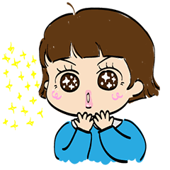 [LINEスタンプ] かわいい短髪少女クミ>3<)/