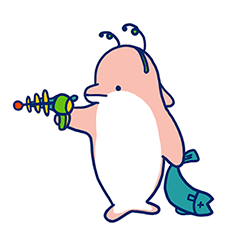 [LINEスタンプ] ピンクイルカ Dolphing！