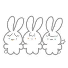 [LINEスタンプ] 3匹うさぎ