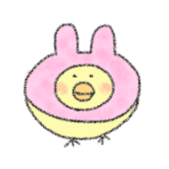 [LINEスタンプ] ゆるかわ♡なんでもかぶるひよこちゃん