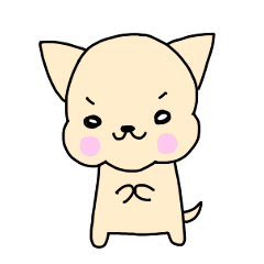 [LINEスタンプ] クリーム色のチワワ