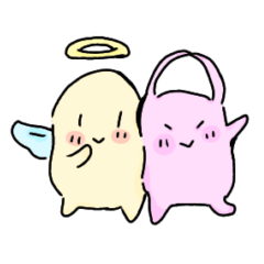 [LINEスタンプ] 悪魔の子と天使の子