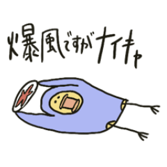 [LINEスタンプ] レインコートを着た鳥とアルティメット