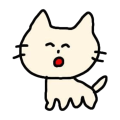 [LINEスタンプ] 黄ばんでるしろねこ。