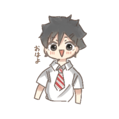 [LINEスタンプ] ミニキャラ三人組