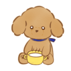 [LINEスタンプ] ふわふわ子犬のぽぽたん