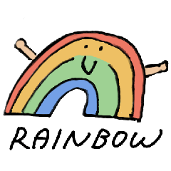 [LINEスタンプ] :)Over The Rainbow