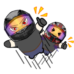 [LINEスタンプ] バイク乗り薬剤師