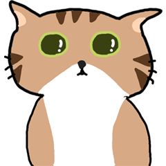 [LINEスタンプ] 太い猫 スポンパトリック：ソールの画家#1