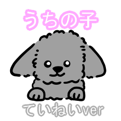 [LINEスタンプ] うちの子はシルバーのトイプードル