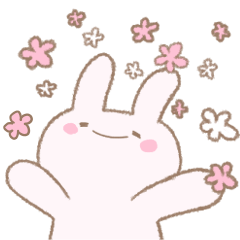 [LINEスタンプ] もふもふうさぎ友達