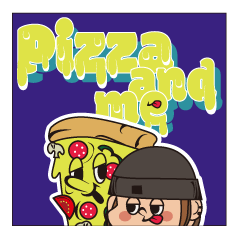 [LINEスタンプ] Pizza and meの画像（メイン）