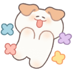 [LINEスタンプ] もち米犬