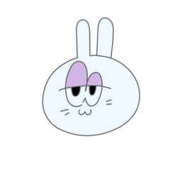 [LINEスタンプ] ねむうさ顔スタンプ