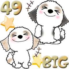 [LINEスタンプ] 【Big】シーズー犬 49
