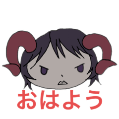[LINEスタンプ] プチ黒山羊スタンプ