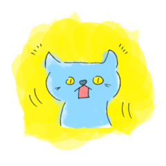 [LINEスタンプ] 青な猫