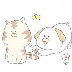 [LINEスタンプ] わん子とにゃん太のスタンプ