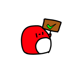 [LINEスタンプ] 赤いペンギンのかわいいやつ