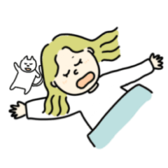 [LINEスタンプ] にんげんとねこ