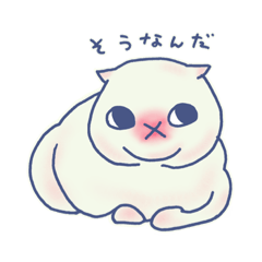 [LINEスタンプ] 白いふくらねこ vol.1