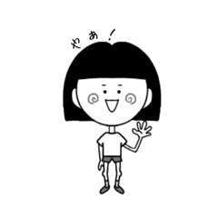 [LINEスタンプ] おかっぱの女のコ！