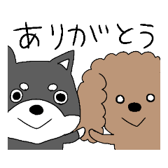 [LINEスタンプ] トイプーとくろしばの素直な気持ち。