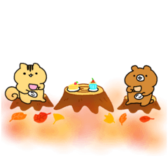 [LINEスタンプ] くま君と秋の画像（メイン）