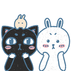 [LINEスタンプ] クロ ＆ ナナ (by yichen)