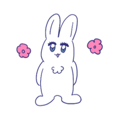 [LINEスタンプ] つけまうさぎちゃん