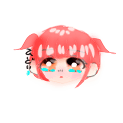 [LINEスタンプ] 赤い少女 ベニ子