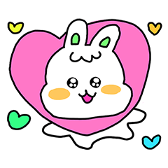 [LINEスタンプ] かわいいウサギラクン