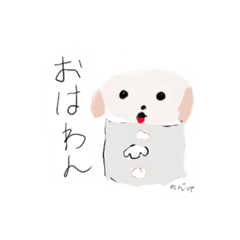 [LINEスタンプ] 白わんこのゆるわんスタンプ