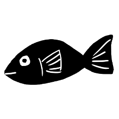 [LINEスタンプ] 黒い魚
